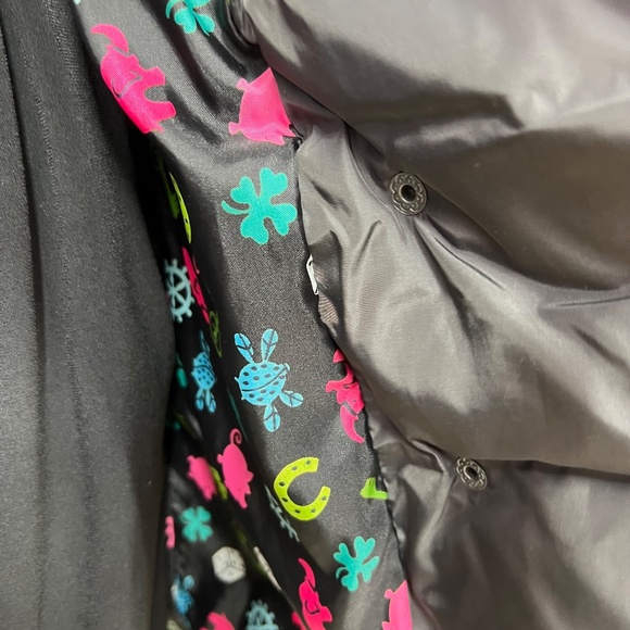 Betsey Johnson Down Jacket, Knee length double breasted button detailing XS Grey - Picture 15 of 16